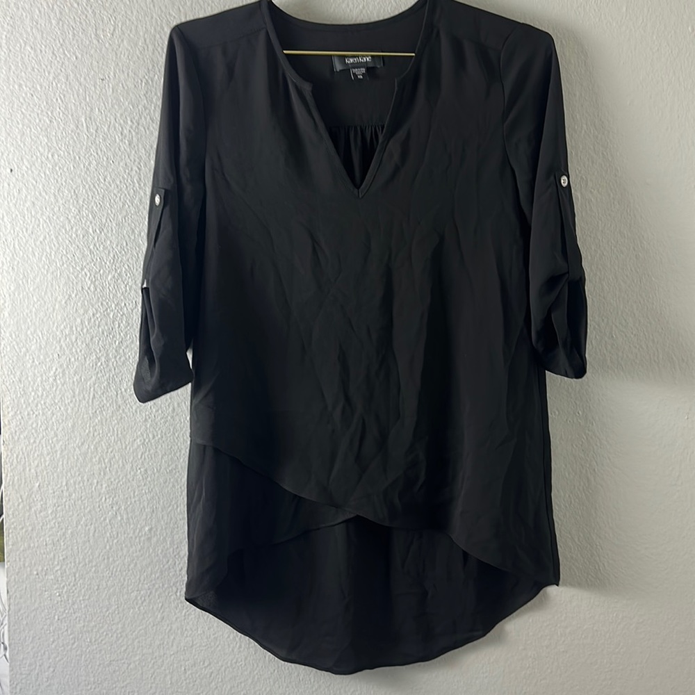 Karen Kane Asymmetrical Crepe Top
